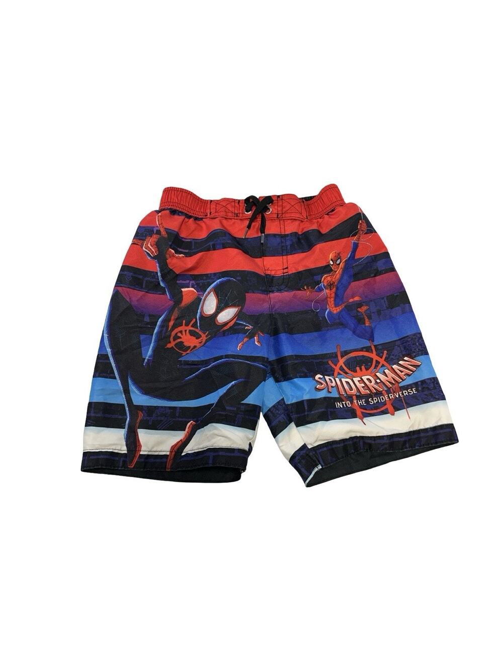 Spider-Man Into the Spider-Verse Swim Trunks Boys Size 7 Miles Morales Marvel